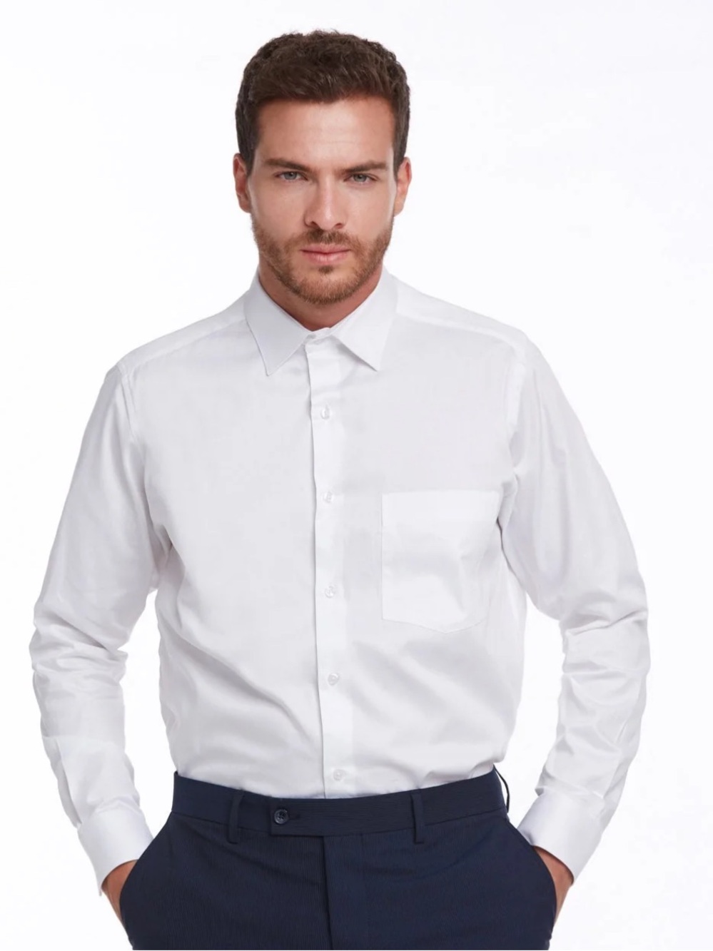 Ralph Lauren White Long-Sleeve Dress Shirt Big &Tall 2XL 18-34/35 - Picture 8 of 9